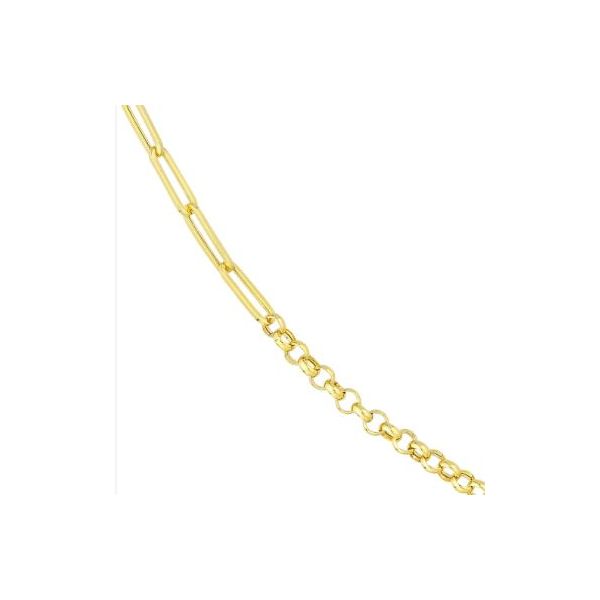 Gold Bracelet, paper clip/rolo, 7.5 Inch, 3.8 mm, 14 Karat, Yellow Image 2 Chandlee Jewelers Athens, GA