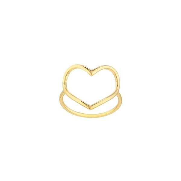 Gold Fashion Ring, open heart, 14 Karat, Yellow Chandlee Jewelers Athens, GA