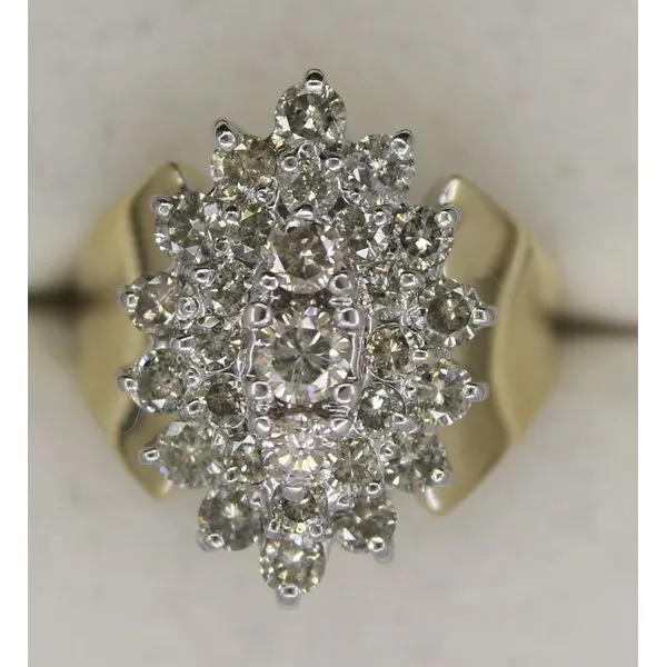 Gold Fashion Ring, Cluster, 14 Karat, Yellow Chandlee Jewelers Athens, GA