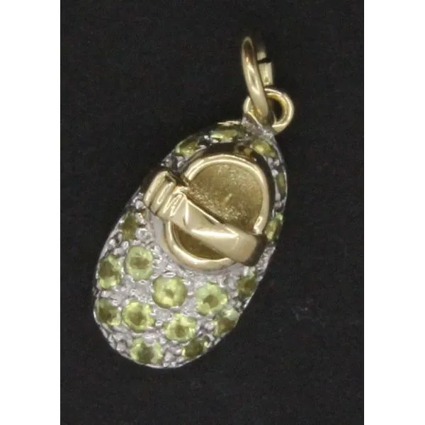 Gold Charm, baby shoe, 14 Karat, Two Tone similar item image