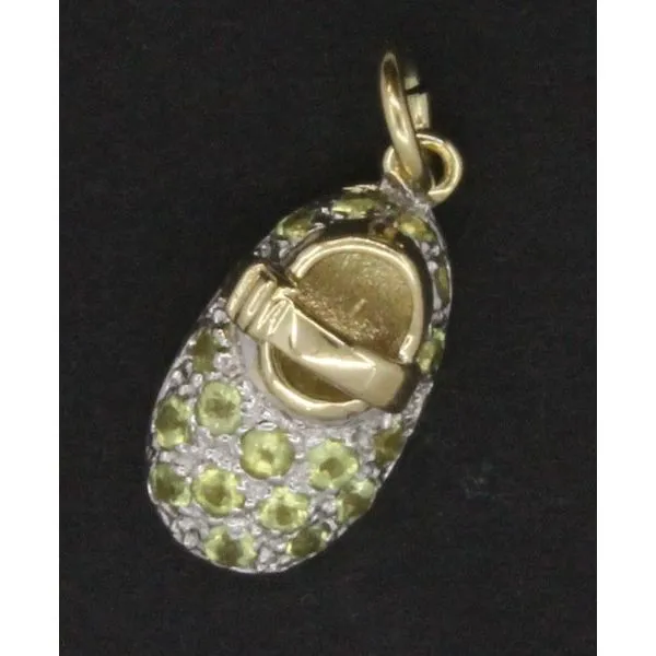 Gold Charm, baby shoe, 14 Karat, Two Tone similar item image