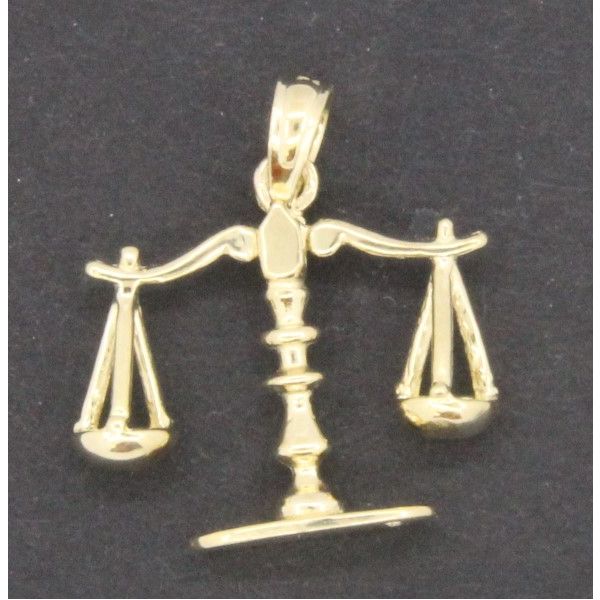 Gold Charm, justice scales, 14 Karat, Yellow Chandlee Jewelers Athens, GA