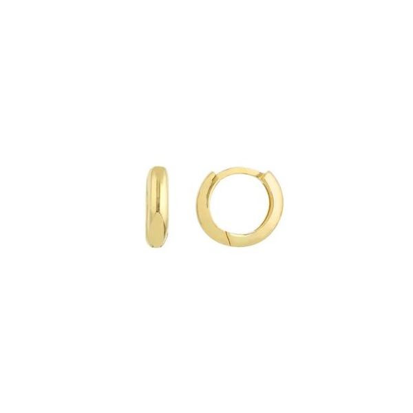 Gold Earrings, Huggie Hoops, 14 Karat, Yellow Chandlee Jewelers Athens, GA