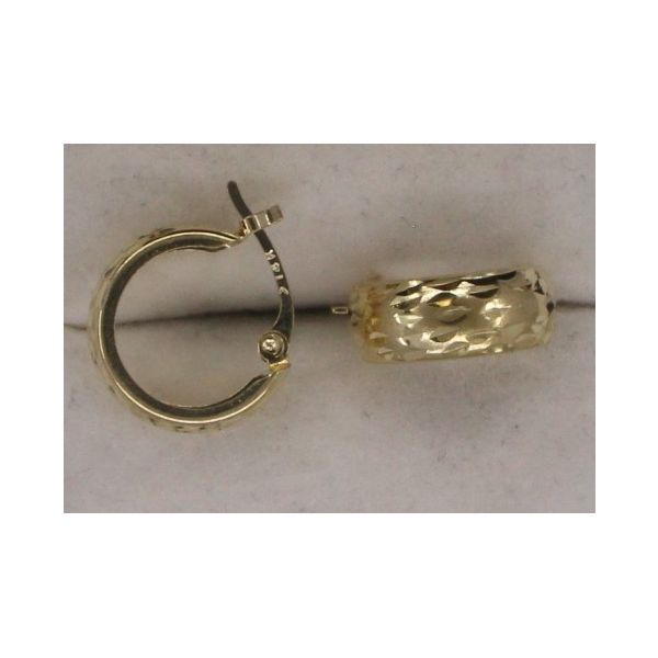 Gold Earrings, Small Hoop, 14 Karat, Yellow Chandlee Jewelers Athens, GA