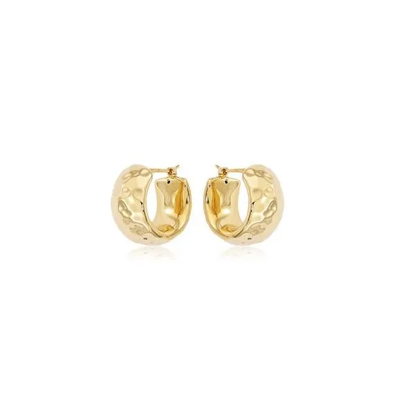 Gold Earrings, Huggie, 14 Karat, Yellow