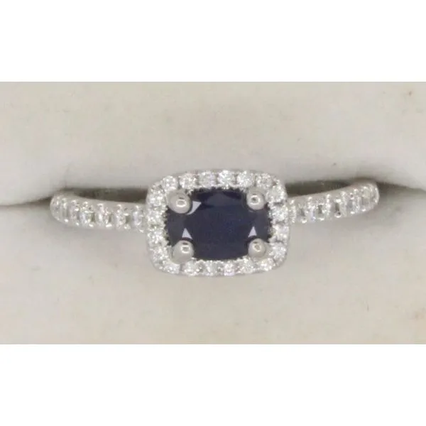 Gemstone Ring, Sapphire, Oval, 18 Karat, White similar item image
