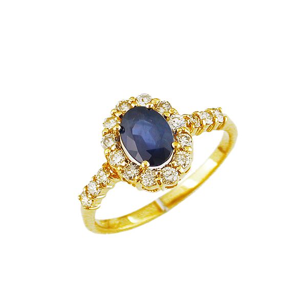 Gemstone Ring, Sapphire, Oval, 1 Ct., 14 Karat, Yellow Chandlee Jewelers Athens, GA