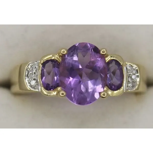 Gemstone Ring, Amethyst, 14 Karat, Yellow Chandlee Jewelers Athens, GA