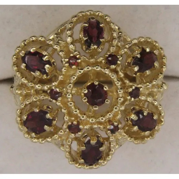 Gemstone Ring, Garnet, Oval, 14 Karat, Yellow similar item image
