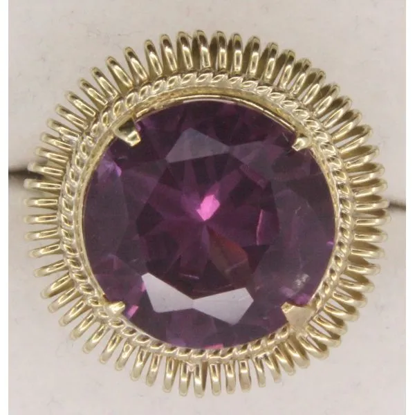 Gemstone Ring, Alexandrite, Round, 14 Karat, Yellow Chandlee Jewelers Athens, GA