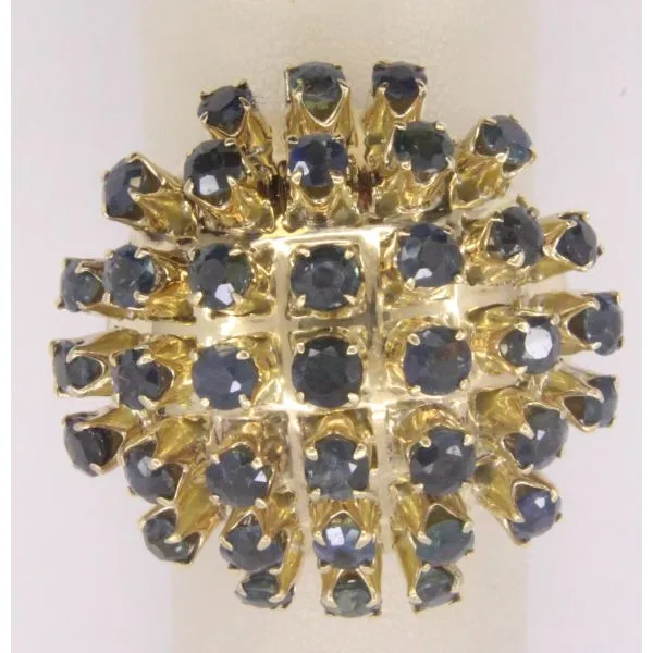 Gemstone Ring, Sapphire, Round, 3.7 Ct., 14 Karat, Yellow similar item image