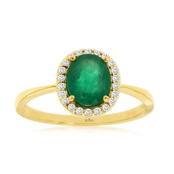 Gemstone Ring, Emerald, Oval, 1.1 Ct., 14 Karat, Yellow Chandlee Jewelers Athens, GA