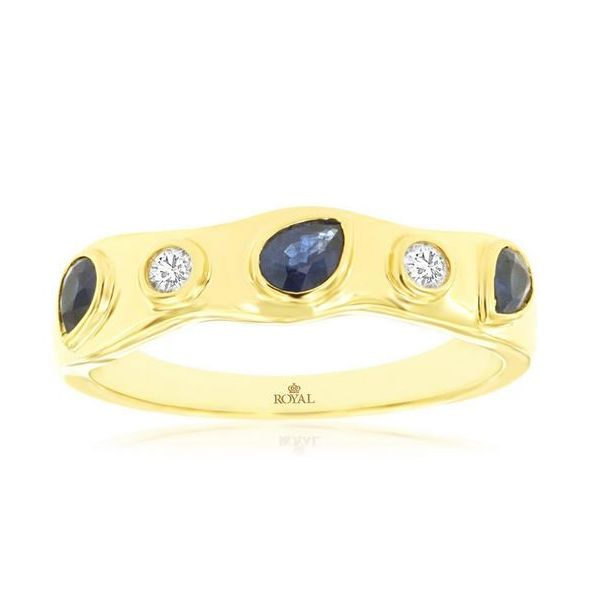 Gemstone Ring, Sapphire, Pear, 0.53 Ct., 14 Karat, Yellow Chandlee Jewelers Athens, GA