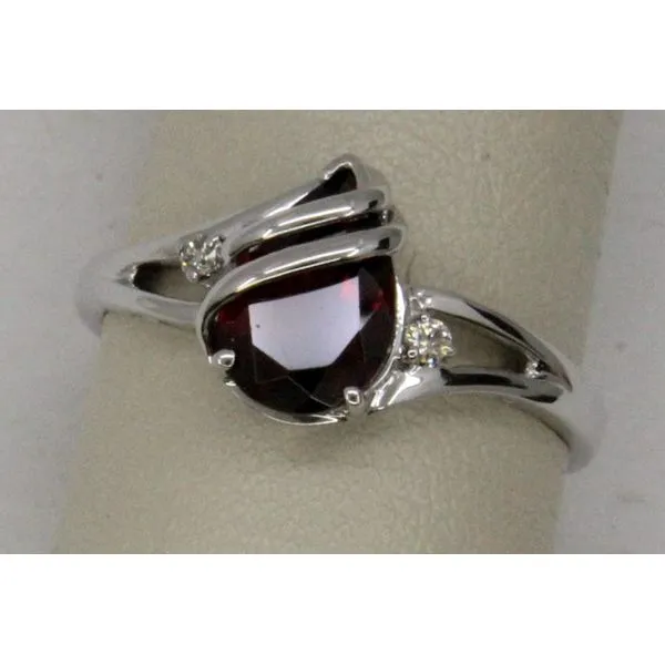 Gemstone Ring, Garnet, Pear, 1.5 Ct., 14 Karat, White similar item image