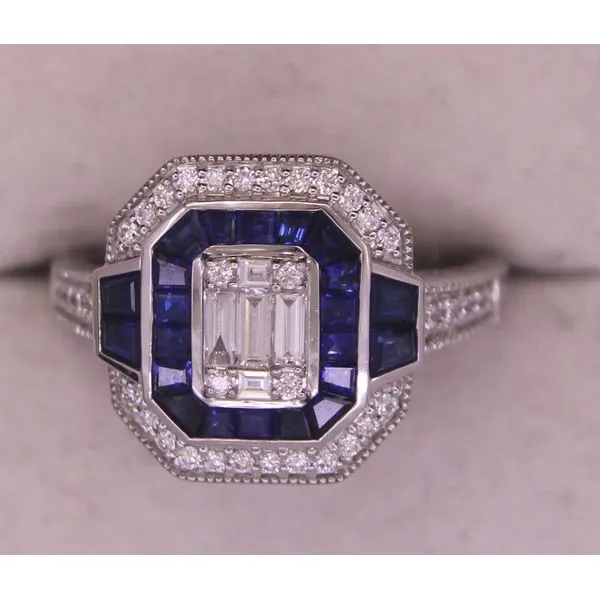 Gemstone Ring, Ruby, Princess, 1.02 Ct., 14 Karat, White Chandlee Jewelers Athens, GA