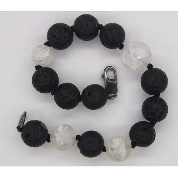 Gemstone Bracelet, Quartz, Sterling Silver , Gray similar item image