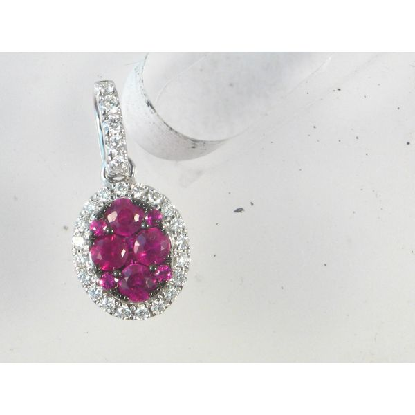 Gemstone Pendant, Ruby 14 Karat , White Chandlee Jewelers Athens, GA
