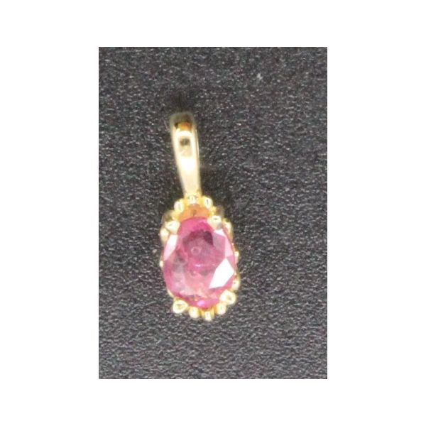 Gemstone Pendant, Ruby 14 Karat , Yellow Chandlee Jewelers Athens, GA