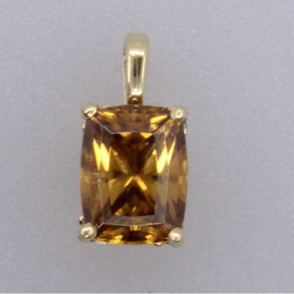 Gemstone Pendant, Zircon- Blue 14 Karat , Yellow Chandlee Jewelers Athens, GA