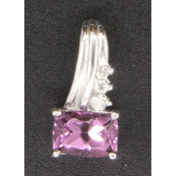 Gemstone Pendant, Spinel 14 Karat , White Chandlee Jewelers Athens, GA