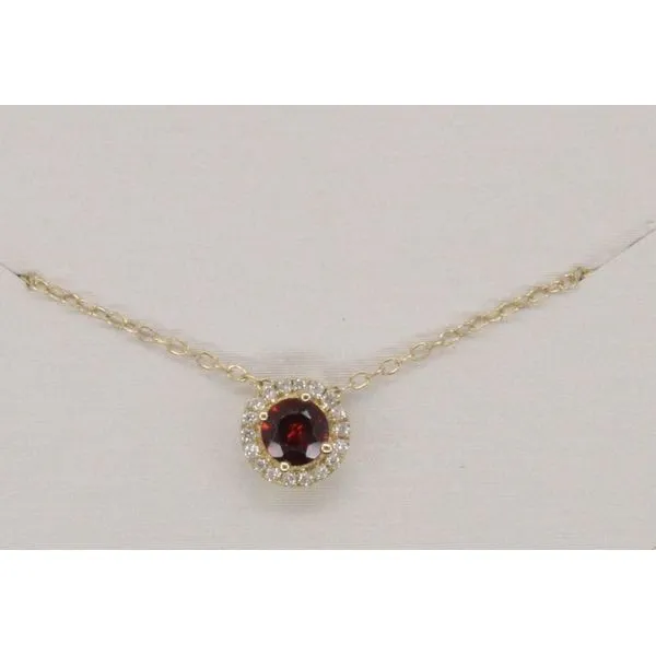 Gemstone Pendant, Garnet 14 Karat , Yellow Chandlee Jewelers Athens, GA