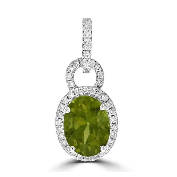 Gemstone Pendant, Peridot 14 Karat , White Chandlee Jewelers Athens, GA