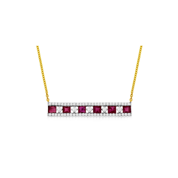Gemstone Pendant, Ruby 14 Karat , Yellow Chandlee Jewelers Athens, GA