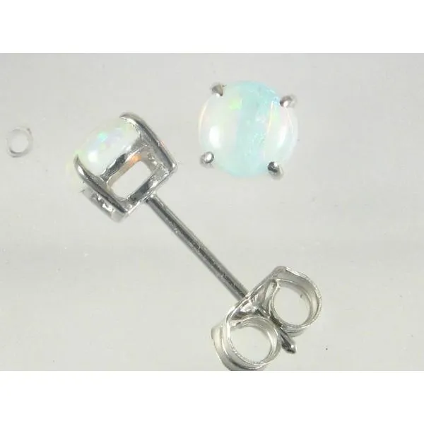 Gemstone Earrings, Opal, 14 Karat , White similar item image