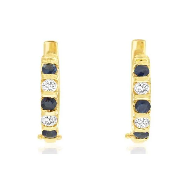 Gemstone Earrings, Sapphire, 14 Karat , Yellow Chandlee Jewelers Athens, GA