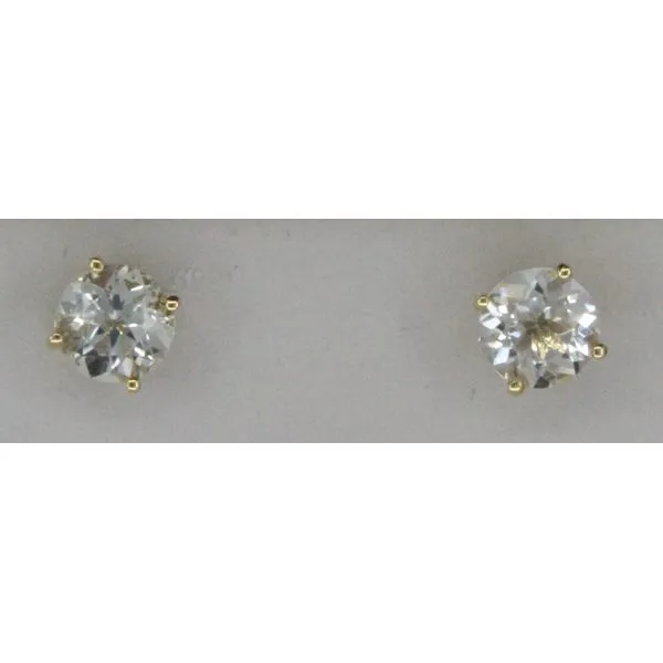 Gemstone Earrings, Aquamarine, 14 Karat , Yellow similar item image