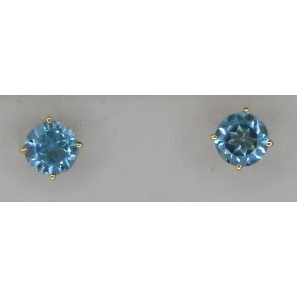 Gemstone Earrings, Topaz- Blue, 14 Karat , Yellow similar item image