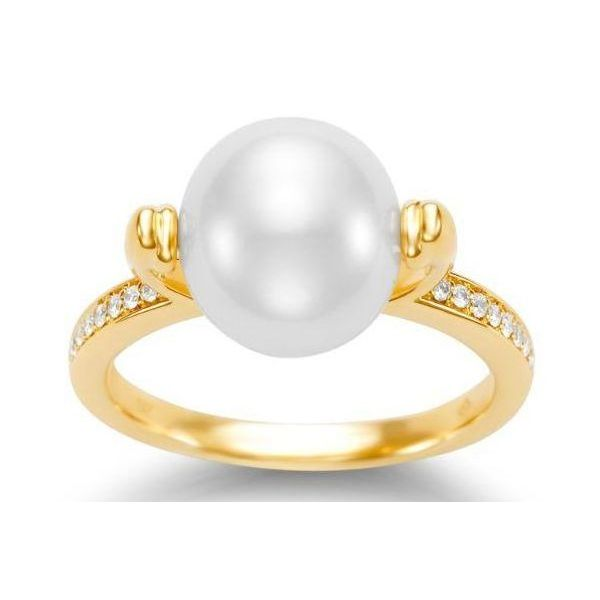 Pearl Ring, Right Hand Ring , 14 Karat , Yellow Chandlee Jewelers Athens, GA