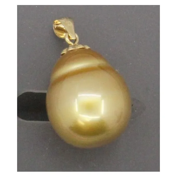 Pearl Pendant, Baroque, South Sea, 14 Karat , Yellow