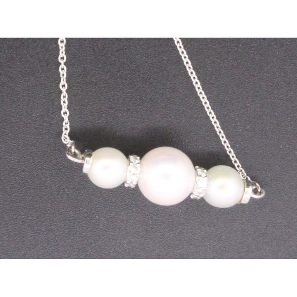 Pearl Pendant, triple, Round, fresh, 14 Karat , White Chandlee Jewelers Athens, GA