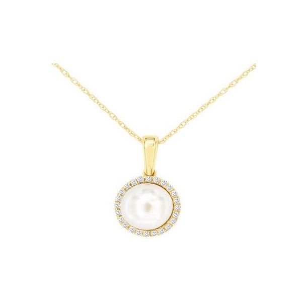 Pearl Pendant, Round, 14 Karat , Yellow Chandlee Jewelers Athens, GA
