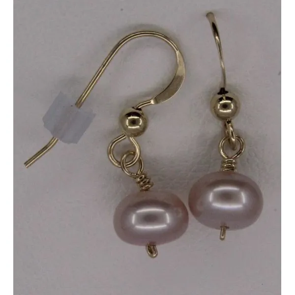 Pearl Earring, Drop , 14 Karat , Yellow