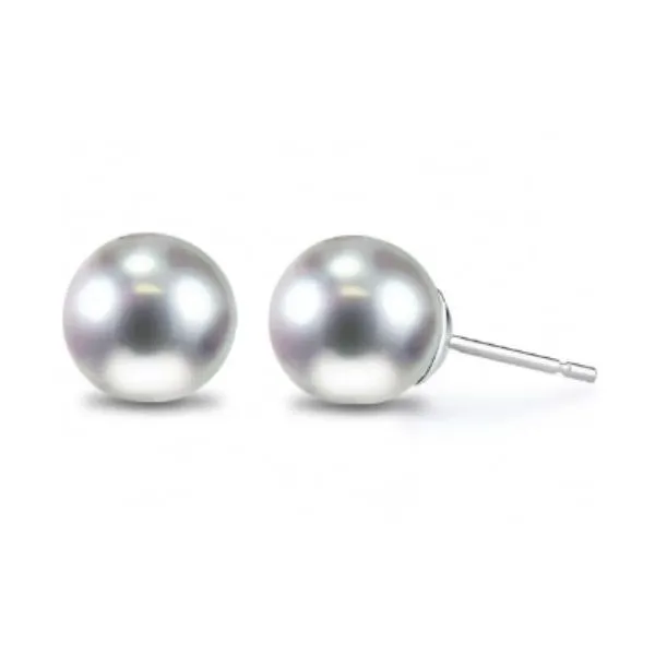 Pearl Earring, Stud , 14 Karat , White