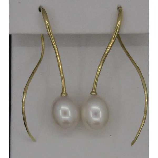 Pearl Earring, Drop , 14 Karat , White