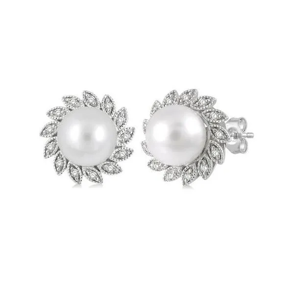 Pearl Earring, Stud , 10 Karat , White