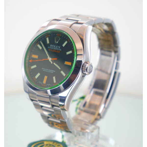 Rolex, Mens, Milgauss, 116400GV, StainlessSteel, Automatic, 40 mm Chandlee Jewelers Athens, GA