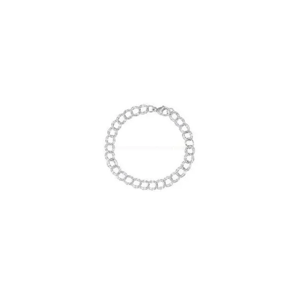 Sterling Silver Bracelet, charm , 8 ,