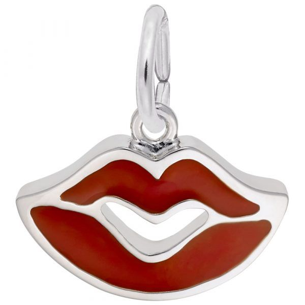Sterling Silver Charms/ Pendants, sealed kiss lips Chandlee Jewelers Athens, GA