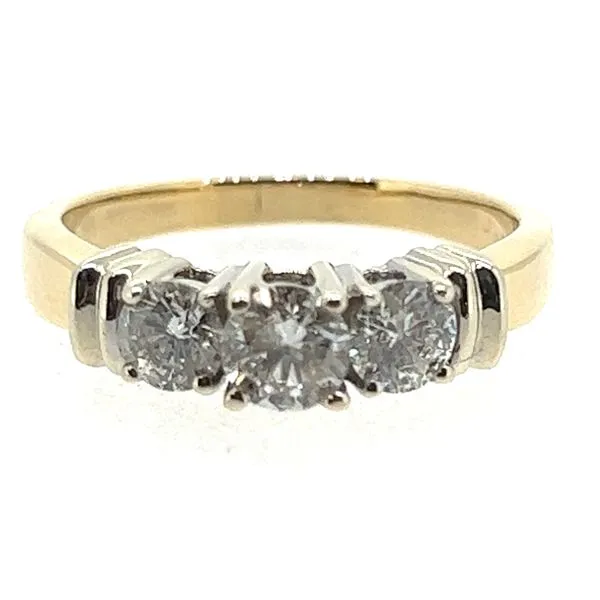14KY 3 Stone Diamond Ring Charles Frederick Jewelers Chelmsford, MA