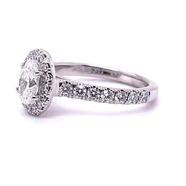 Oval Halo Diamond Engagement Ring Image 2 Charles Frederick Jewelers Chelmsford, MA