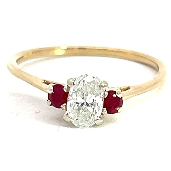 14KY Diamond And Ruby Ring Charles Frederick Jewelers Chelmsford, MA