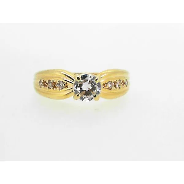 14K Yellow Gold 0.50Ctw Appx Dia Engagement Ring Charles Frederick Jewelers Chelmsford, MA