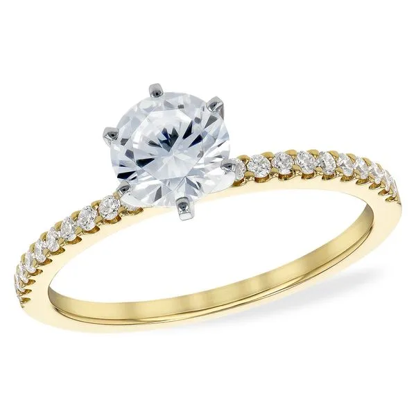 14KY .16ctw Diamond Engagement Ring Mounting Charles Frederick Jewelers Chelmsford, MA