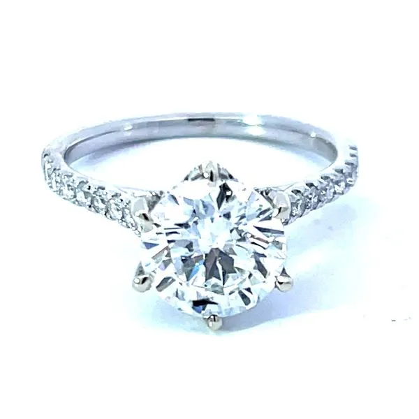 2.07Ct Lab Grown Round Diamond E VS1 14kw .45ctw 6 prong mounting Charles Frederick Jewelers Chelmsford, MA