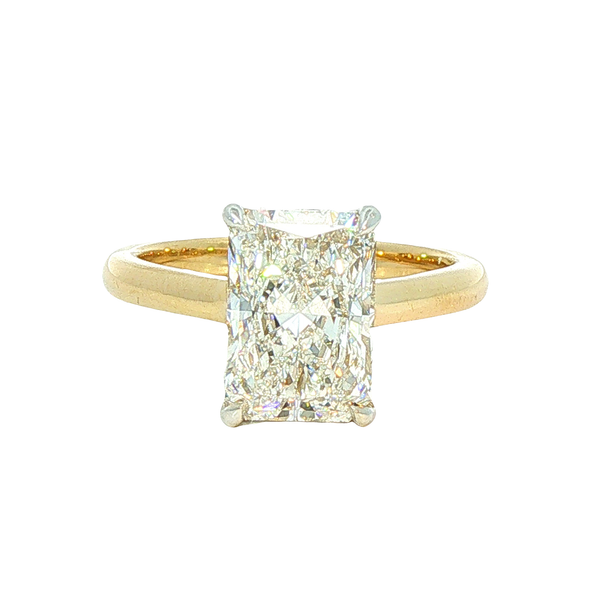 3.14ctw Radiant Hidden Halo Engagement Ring Charles Frederick Jewelers Chelmsford, MA