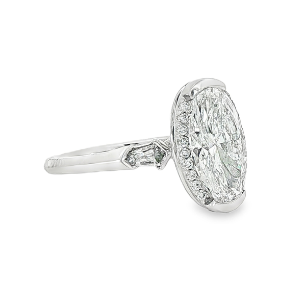 2.41ctw Elongated Oval Engagement Ring Image 2 Charles Frederick Jewelers Chelmsford, MA
